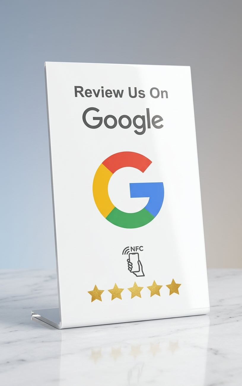 Tarjeta NFC Reseñas Google Sobremesa