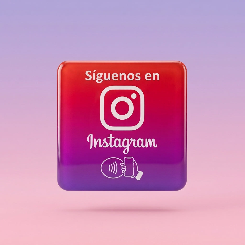 Tarjeta NFC Seguidores Instagram Adhesiva