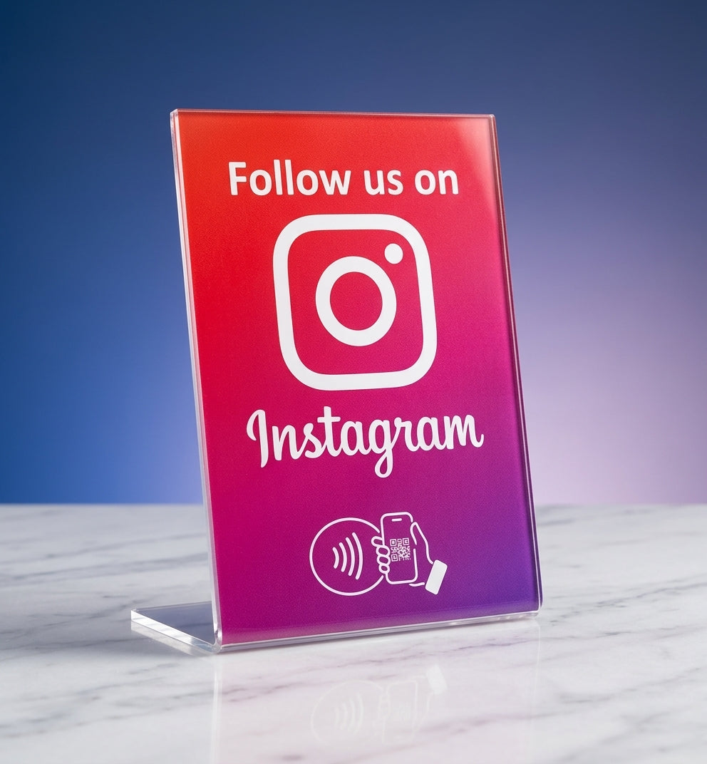 Tarjeta NFC Seguidores Instagram Sobremesa